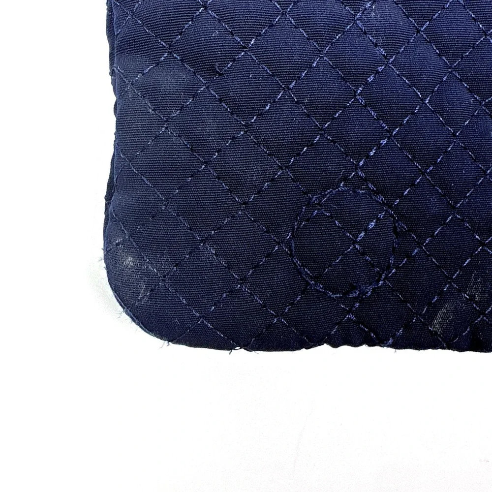 Vera Bradley Little Hipster Microfiber Crossbody Purse Bag Wristlet Quilted Navy